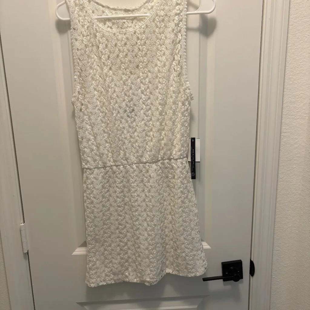 As U Wish Fully Lined All Over Lace Dress Cream (Close to White) Size Small NWT - Image 7