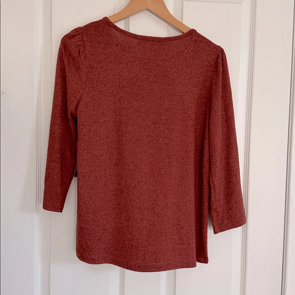 Vintage Rose Eiffel Tower Top NWT Orange Size M - Image 4