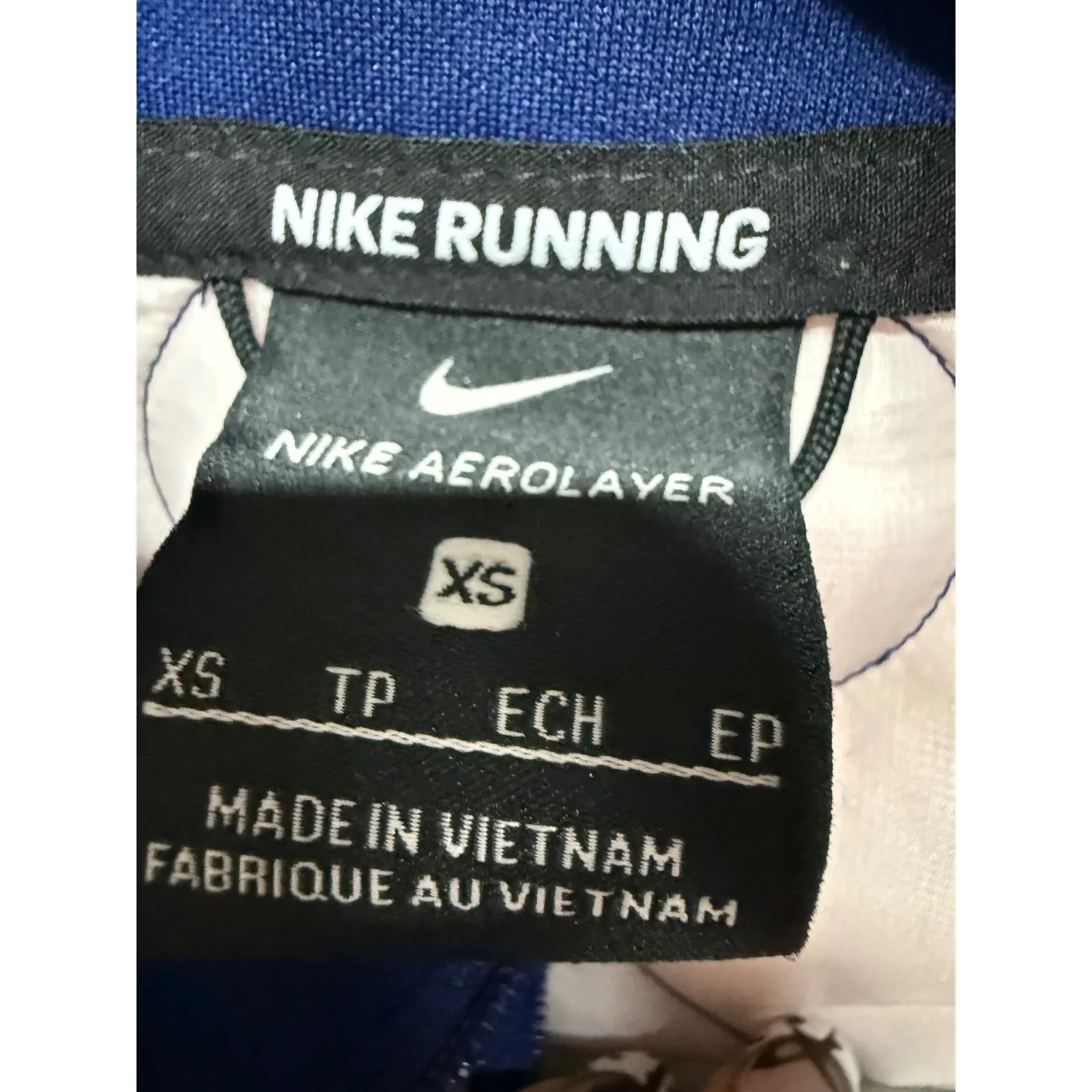 Nike Aerolayer Color Block Running Vest Quilted Blue Pink Athletic Size XS - Image 11