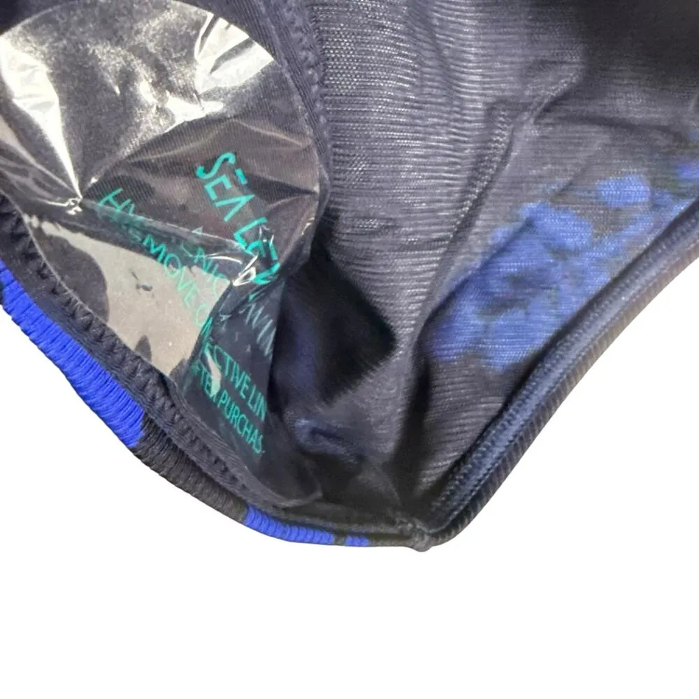 Sea Level Tradewind Twist Front Bandeau One Piece Swimsuit Night Sky Size 8 Blue - Image 8