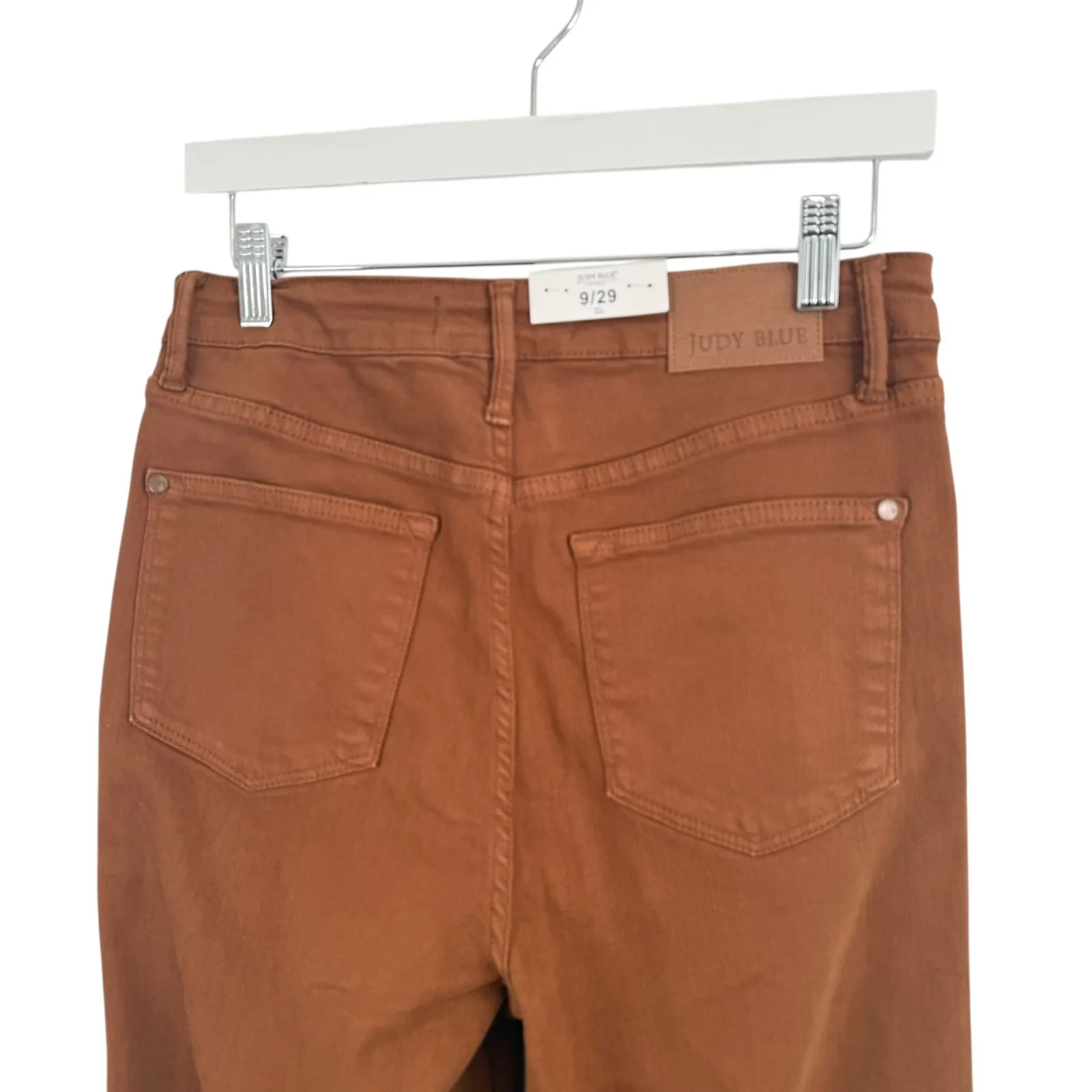 Judy Blue High Rise Wide Leg Crop Jeans Camel Brown Boho NEW Womens 9/29 - Image 6