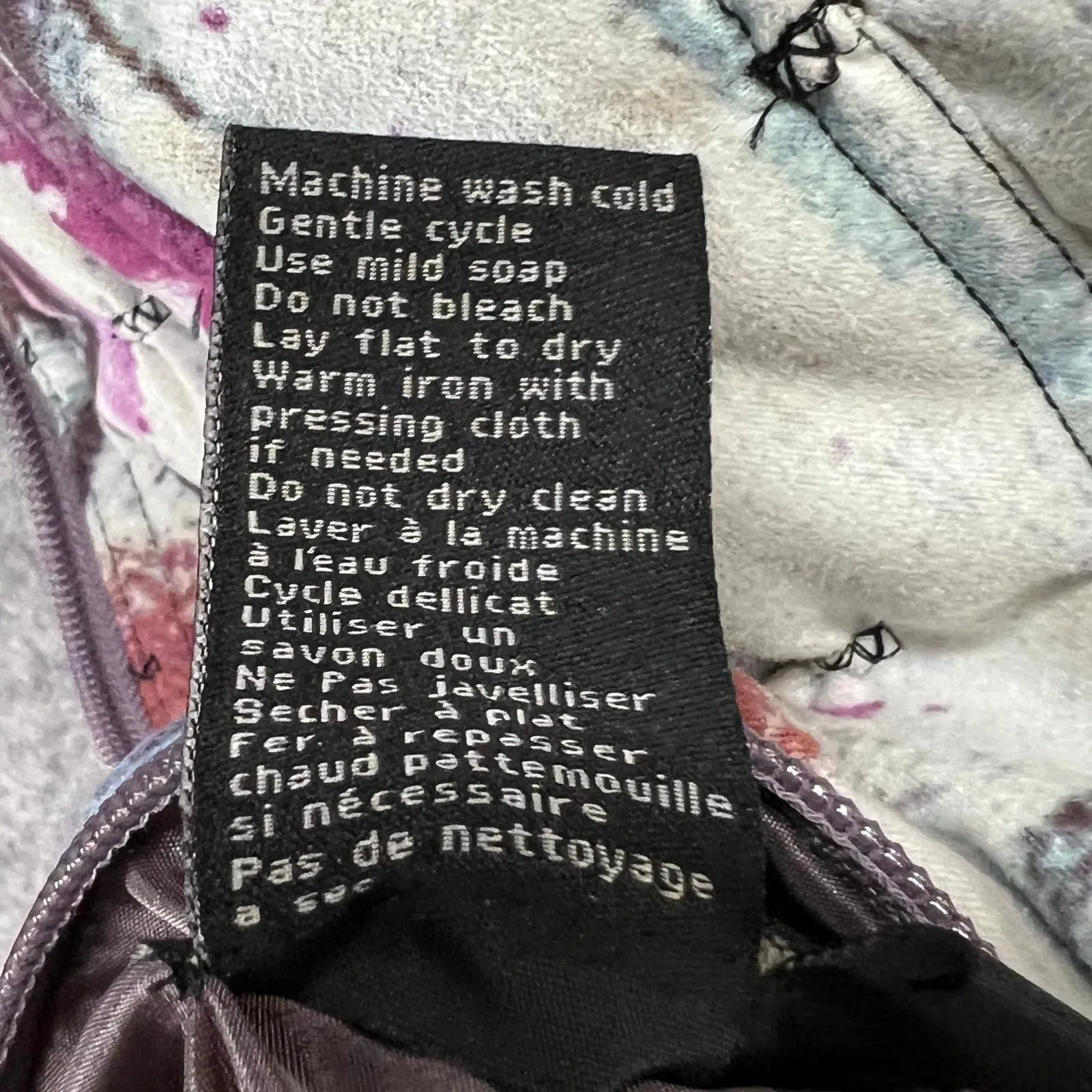 UbU Reversible Quilted Vest Womens M Multicolor Metallic Taupe Faux Suede Artsy Size M - Image 15