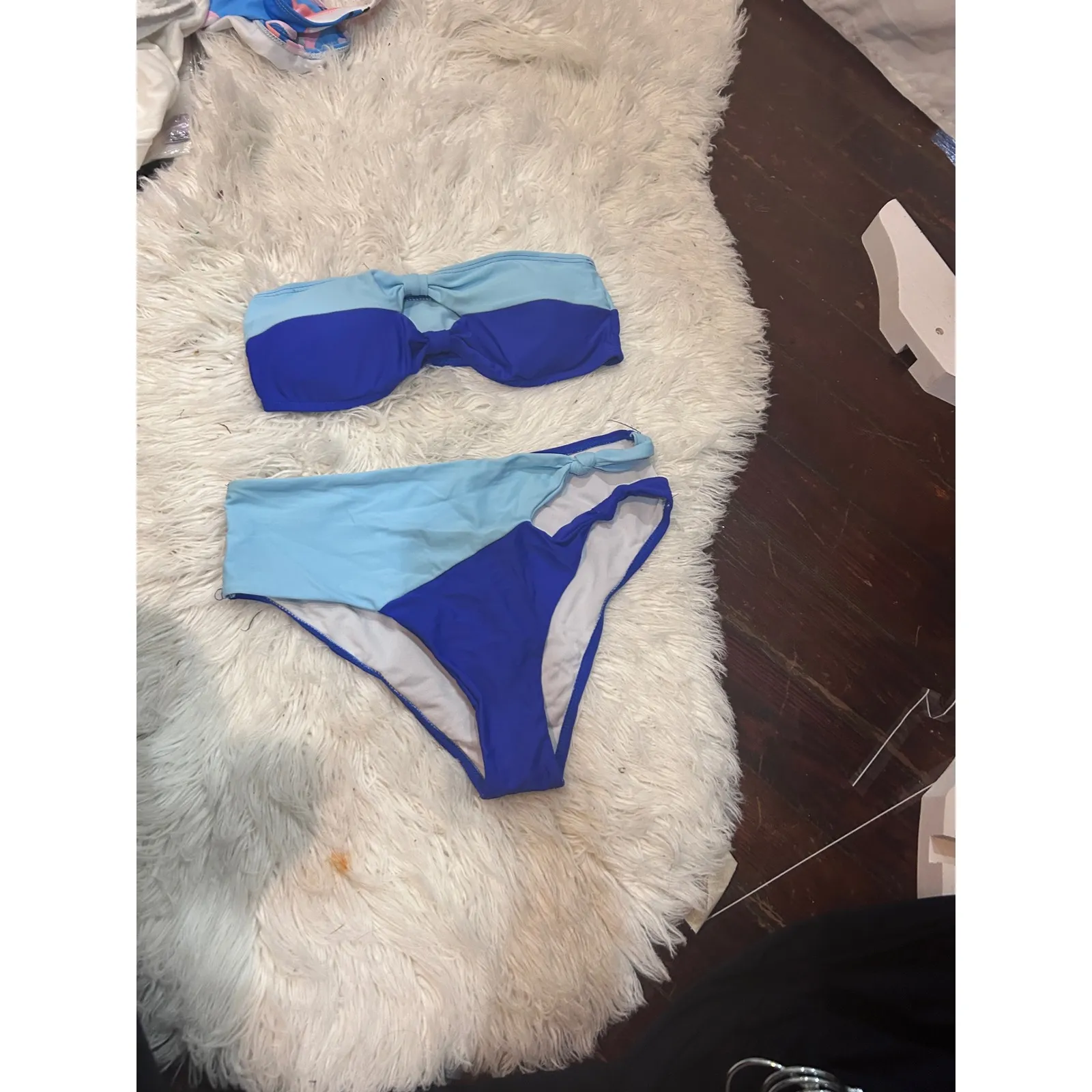 Womens‎ Bikini Swimsuit Two Piece Print Tie Back Lot Bundle Small/Medium Pink - Image 6