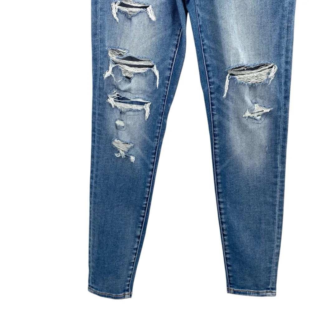 American Eagle Next Level Stretch Jeans Curvy High Rise Distressed Jeggings - Image 4