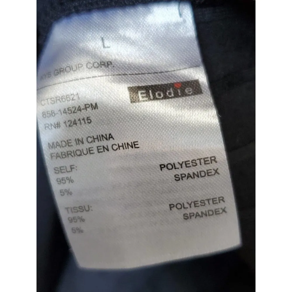 Elodie Cropped Black Polyester Long Sleeve Button Front Knit Cardigan Sweater L - Image 11