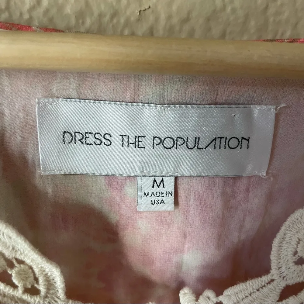 Dress the Population floral lace bell sleeve dress - Image 2