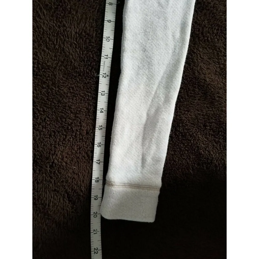 J.Crew Cowl Neck Long Sleeve Kangaroo Pocket Cream Wool Blend Top Sweater Sz XS - Image 9