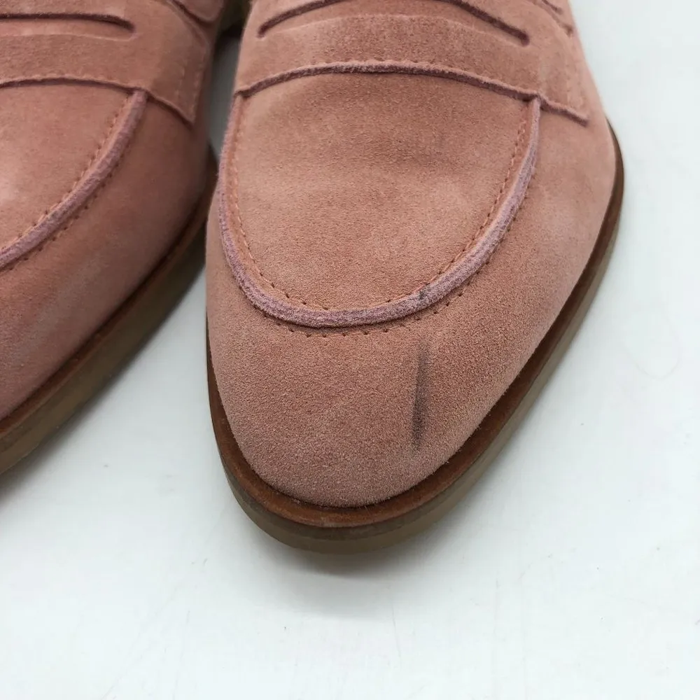 Everlane Shoes The Modern Loafer Leather Slip On Stacked Heel Pink Suede Size 6 - Image 4