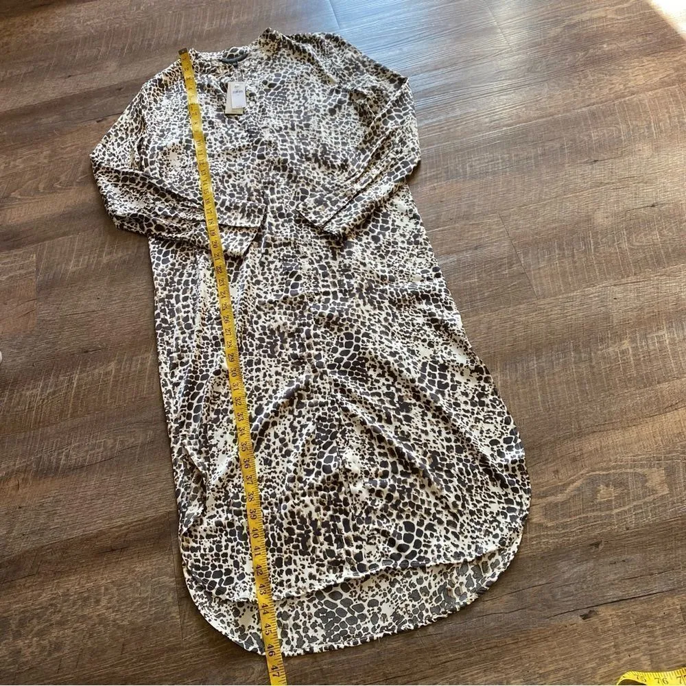 Banana Republic Dress Leopard Button Down Animal Print NEW - Image 8