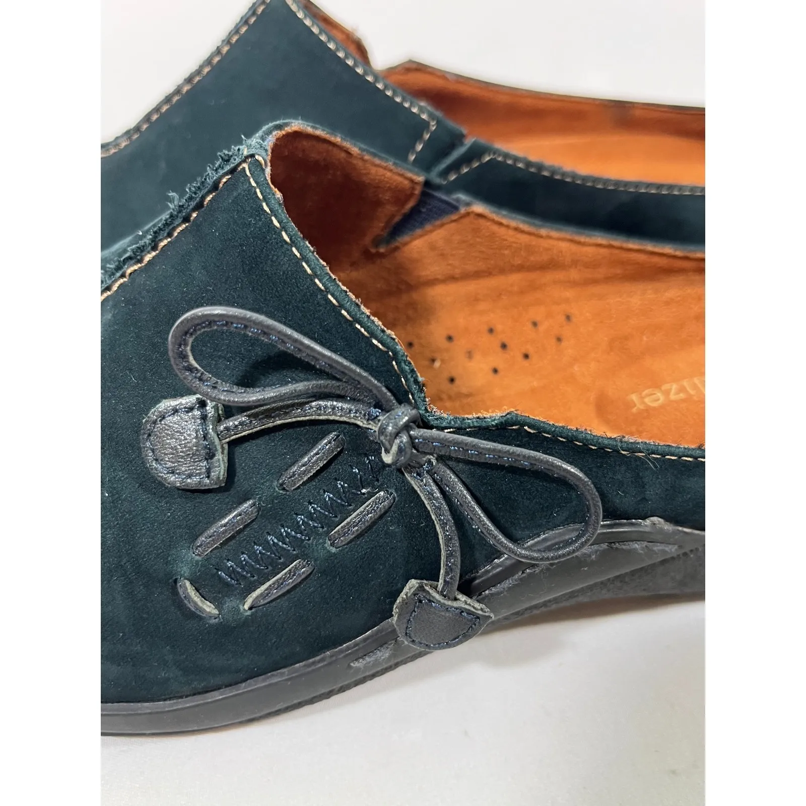 Naturalizer Suede Bow Slip On Mules Clogs Women's Shoes Comfort Black Size 9M - Image 8