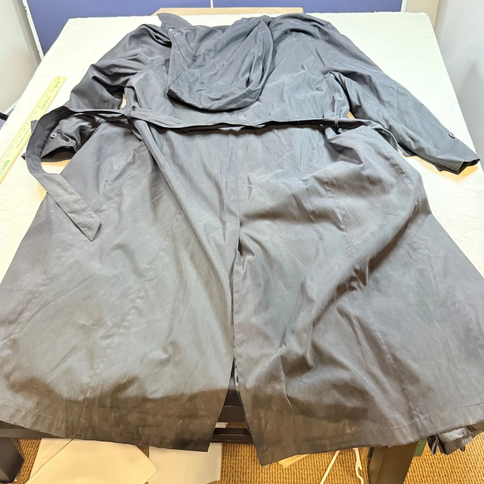 London Fog Limited Edition Women's Charcoal Gray Belted Trench Coat 20W Reg - Image 10