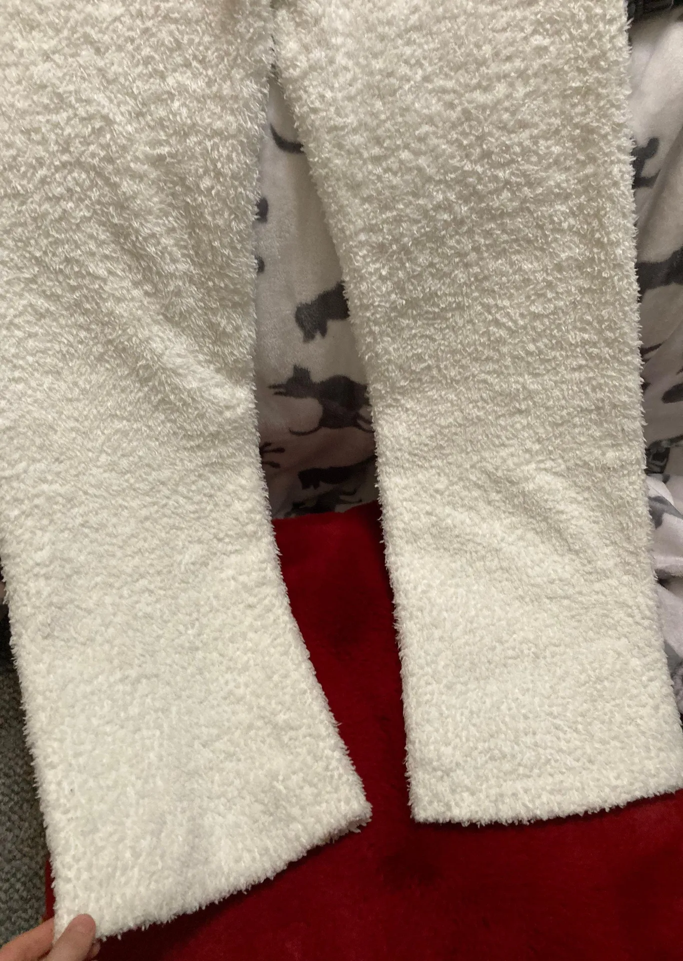 Aerie White Sherpa Flare Pants - Image 5