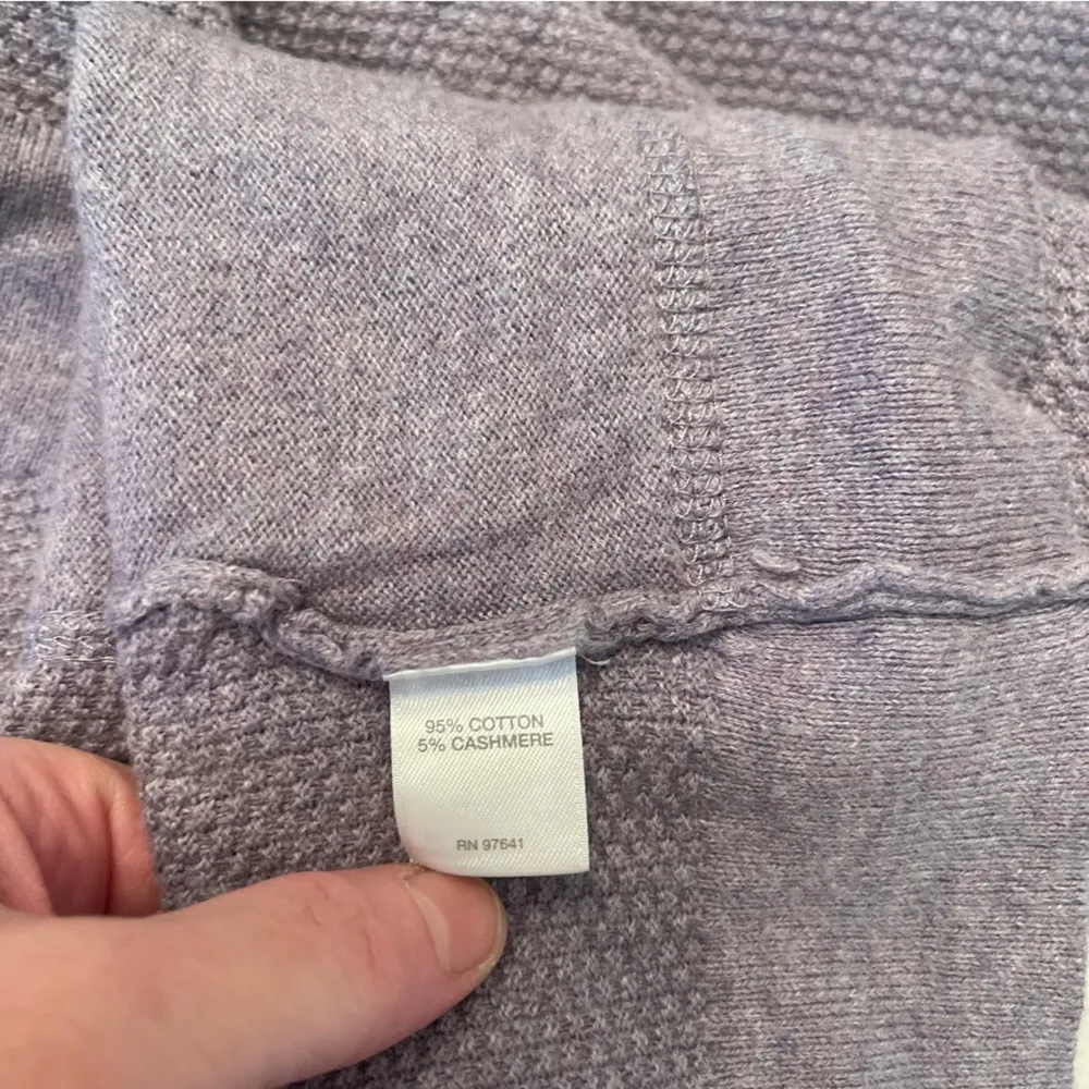 Pure J. Jill Lavender Dolman Knit Sweater Cotton Cashmere Kangaroo Pocket Medium - Image 6