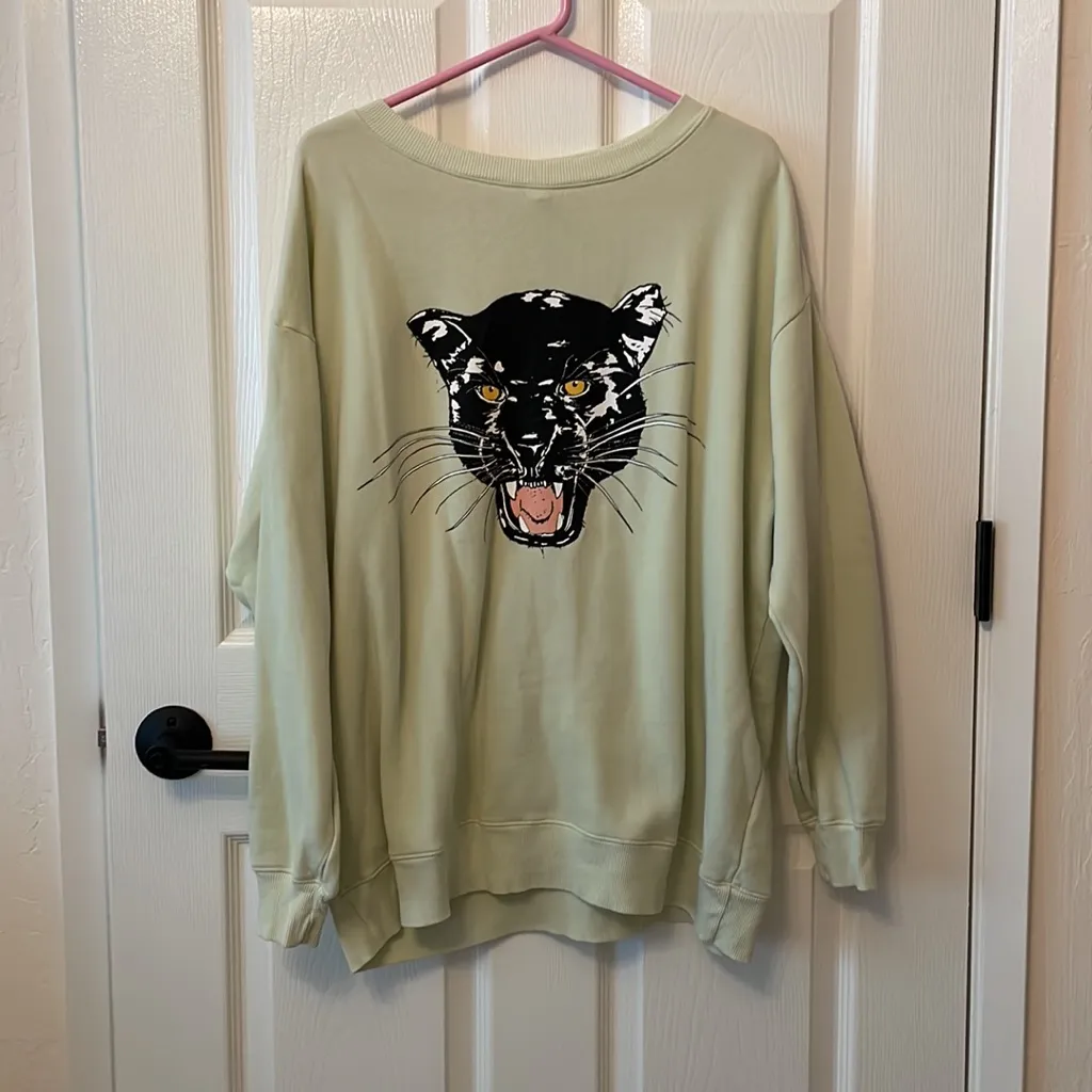 Wildfox Roadtrip panther oversized sweatshirt - Image 4