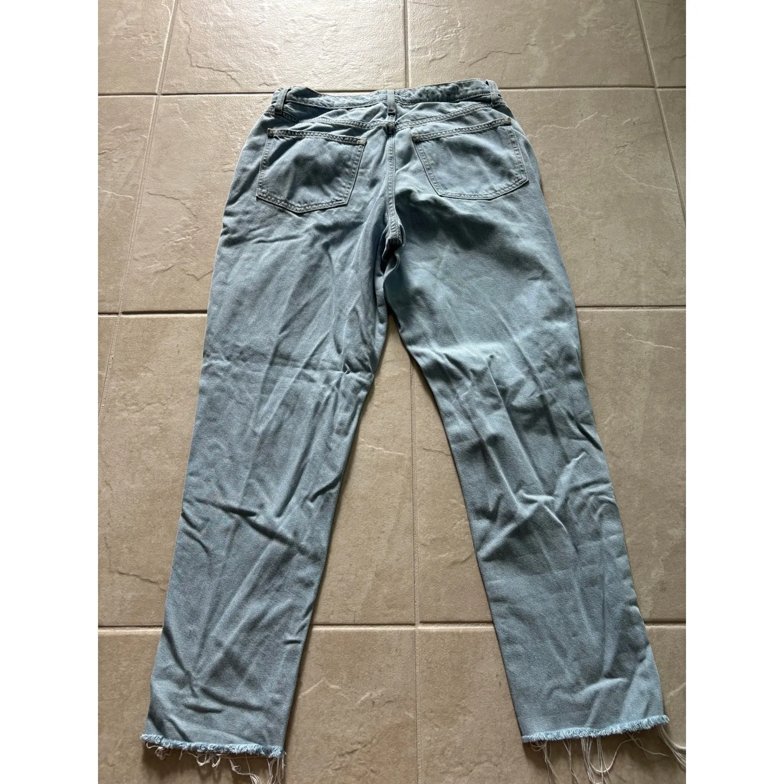 Universal Thread Jeans Womens 6R Blue Denim Boyfriend Distressed‎ Loose Baggy - Image 4