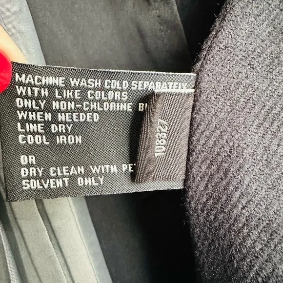 London Fog‎ Woman’s Rain Coat/Jacket Black/Silver L With Silver/Gray Scarf/Cuffs - Image 10