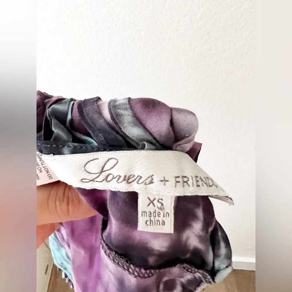 Lovers + Friends Purple Tie-Dye Sleeveless Cut Out Tank Top Size XS - Image 4
