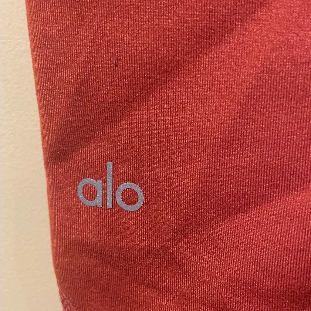 Womens ALO Yoga Capris Cropped Leggings Orange - Image 4