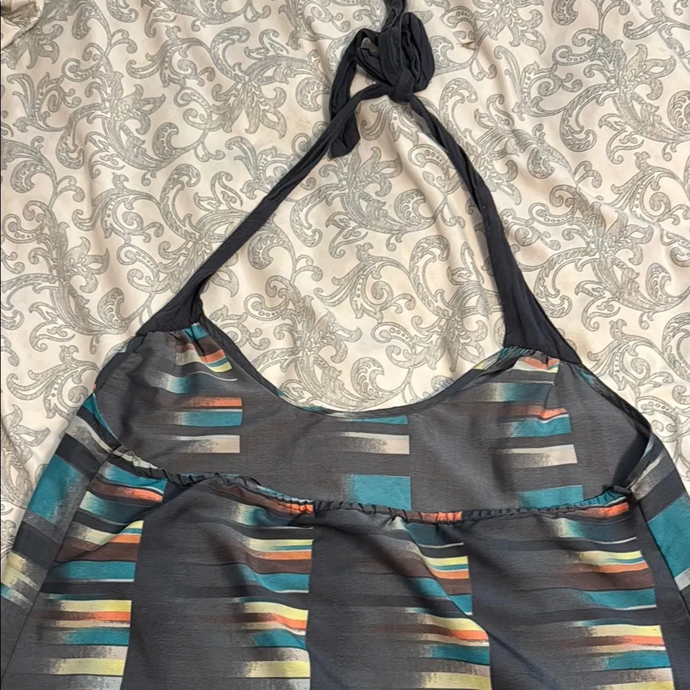 Hurley  Blue Sundress Halter Casual - Image 2