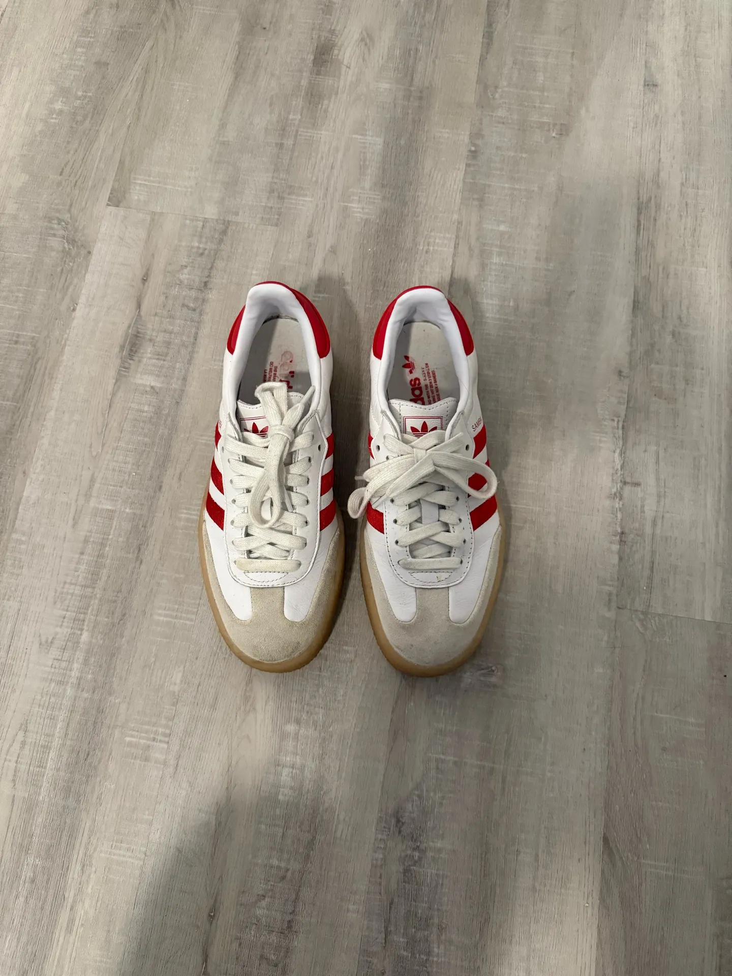 Red/White Adidas Sambae - Image 3