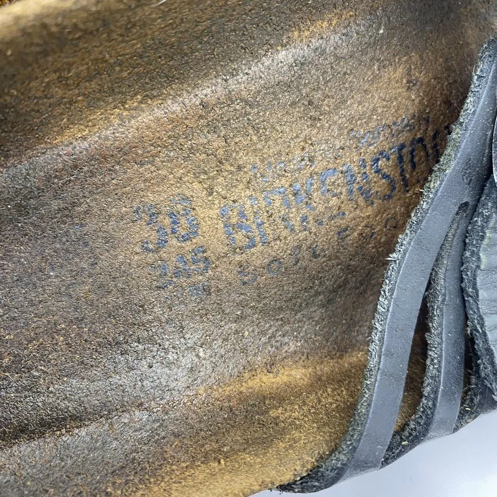 Birkenstock Womens Granada Double Straps Birk Sandals Black Sz‎ 38 US W7-flaw - Image 5