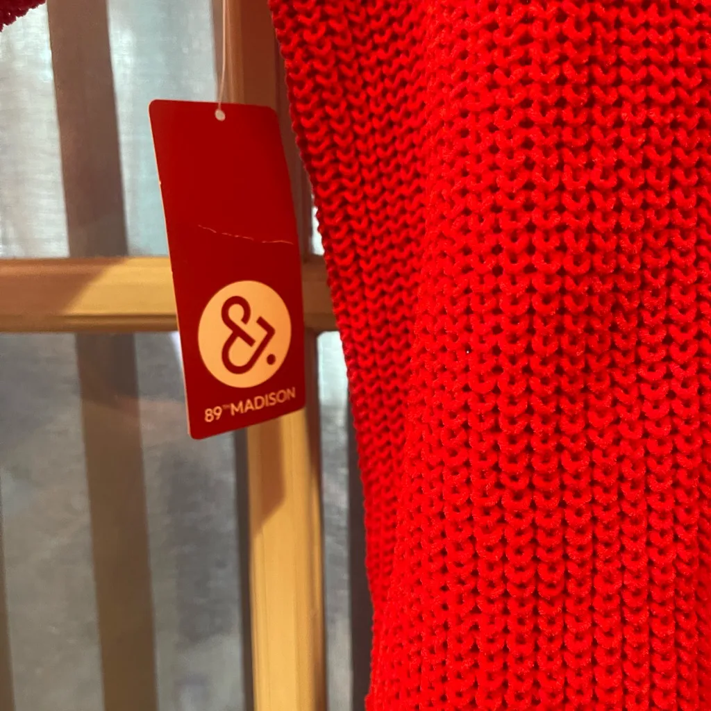 89th & Madison Red Cowl Neck Sweater soft top NWT woman’s large - Image 5