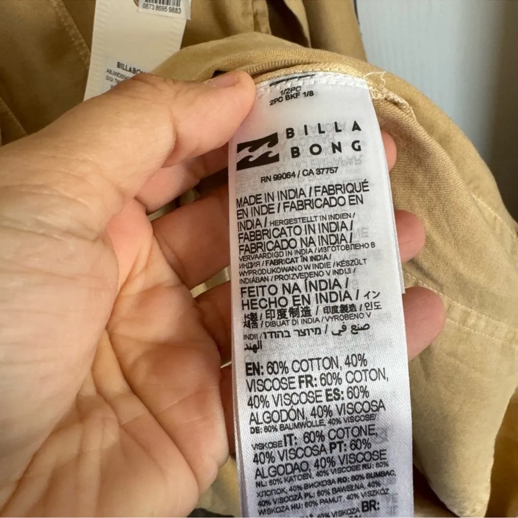 NWT Billabong Gigi Twill playsuit romper size medium - Image 9