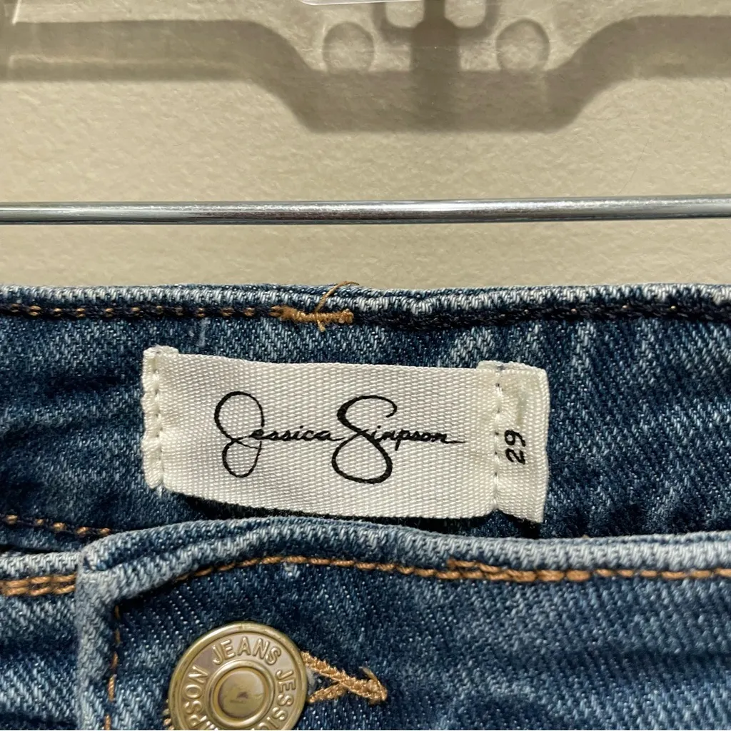 Jessica Simpson On The Run Distressed High-Rise Slim Straight Jeans Women’s 29 - Image 8