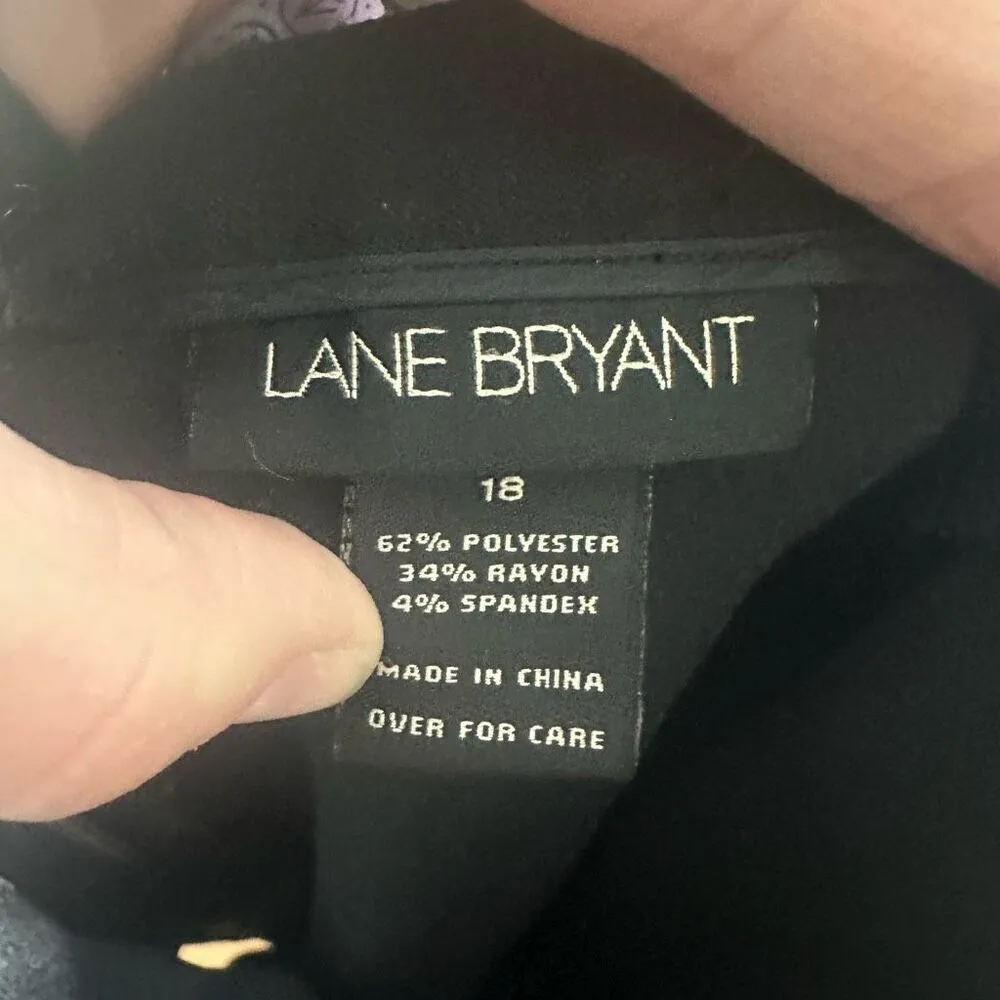 Lane Bryant black size 18 business casual flounced skirt - Image 2