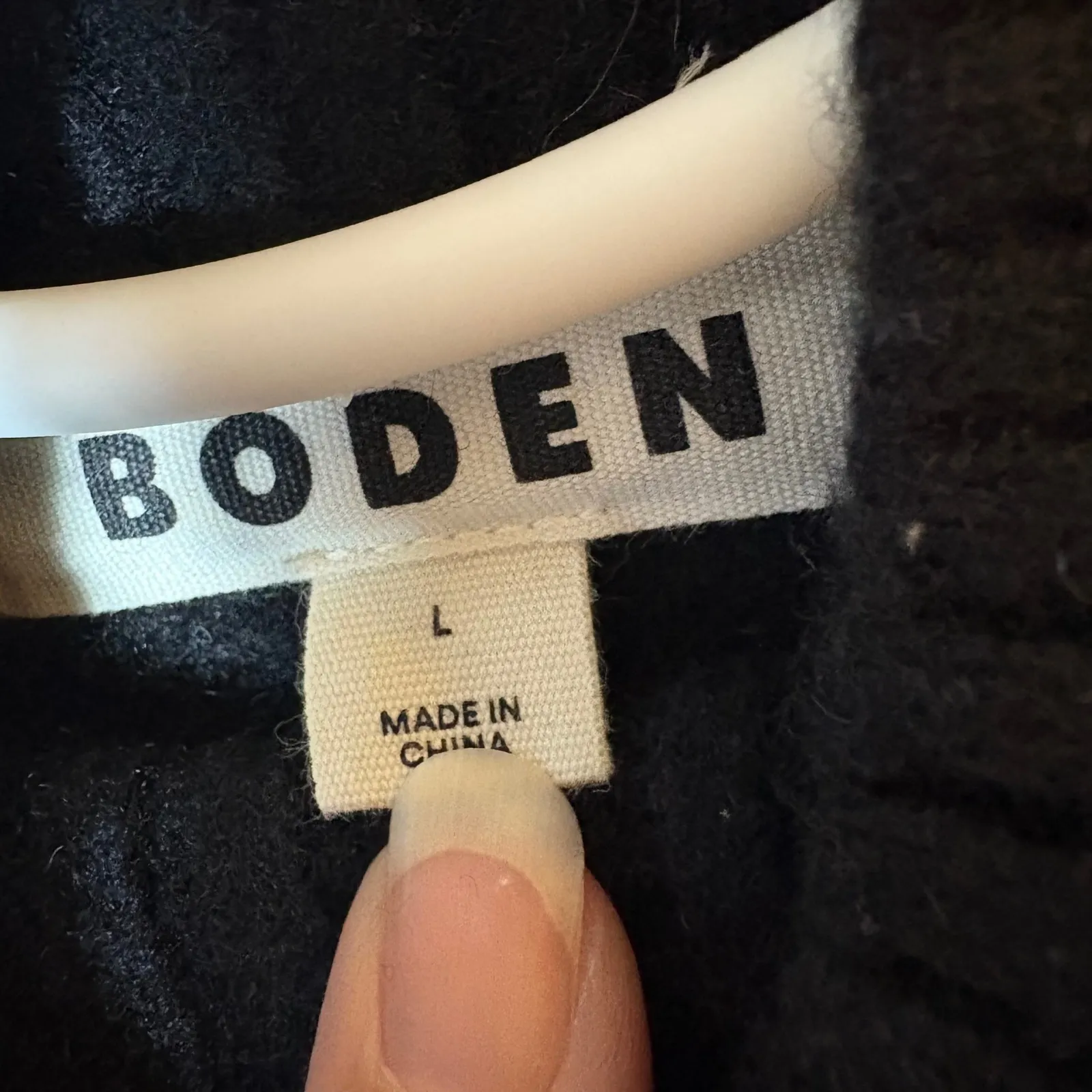 Boden Jessica Oversized Wool Sweater in Black/Camel Colorblock Size Large Black - Image 3