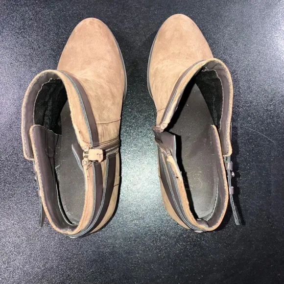 Franco Sarto Ankle Boots Women 8.5 Chunky Leather Ankle Academia Chic Bootie - Image 6