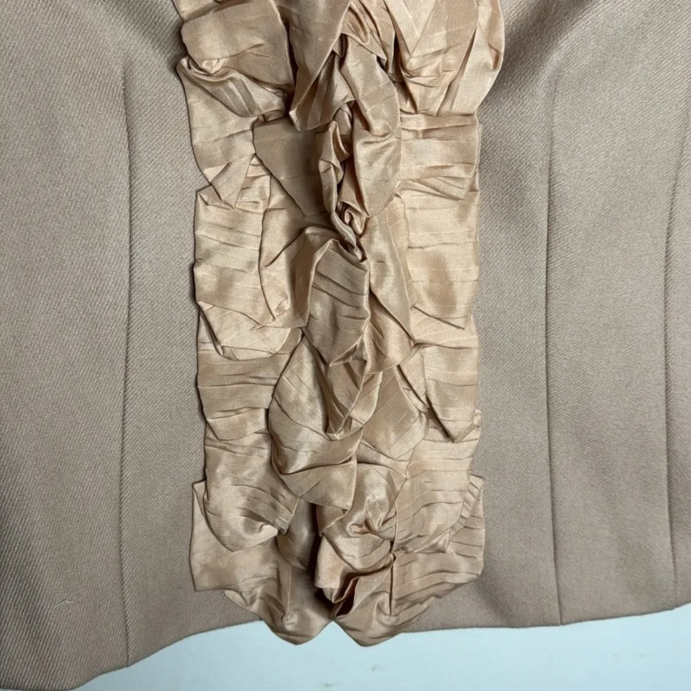 J.Crew Chimera Silk Ruffle-Front Wool Blazer Deep Blush Nude Size 2 - Image 7