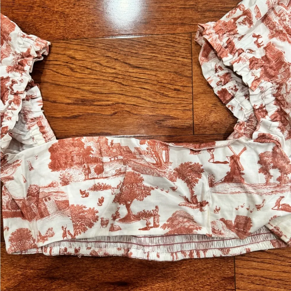 We Wore What  Puff Sleeve Crop Top - Image 2