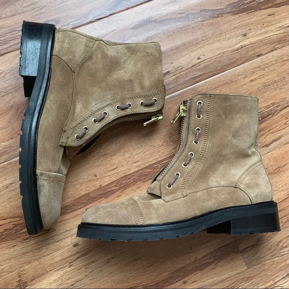 𝅺NEW- All Saints size 10 Ariel boots cognat suede - see all photos - Image 7