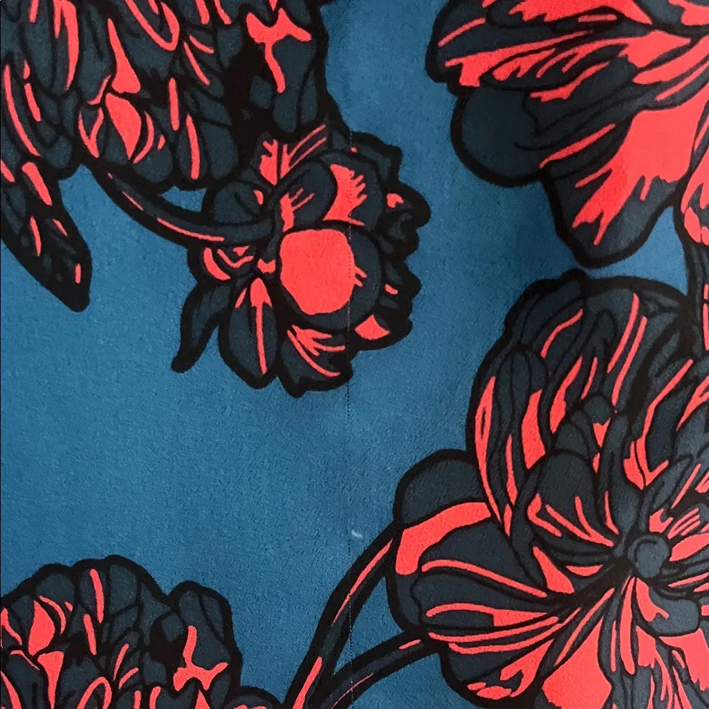 J. Crew Vibrant Blue and Pink Floral Mini Dress - Image 5