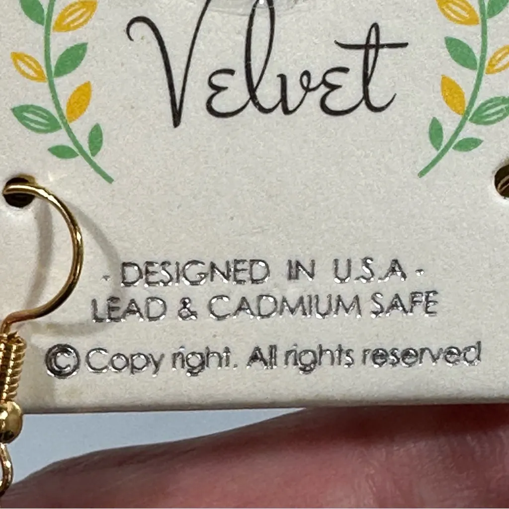 Velvet Faceted Bead Wire Long Necklace & Earring Set NEW - Image 6