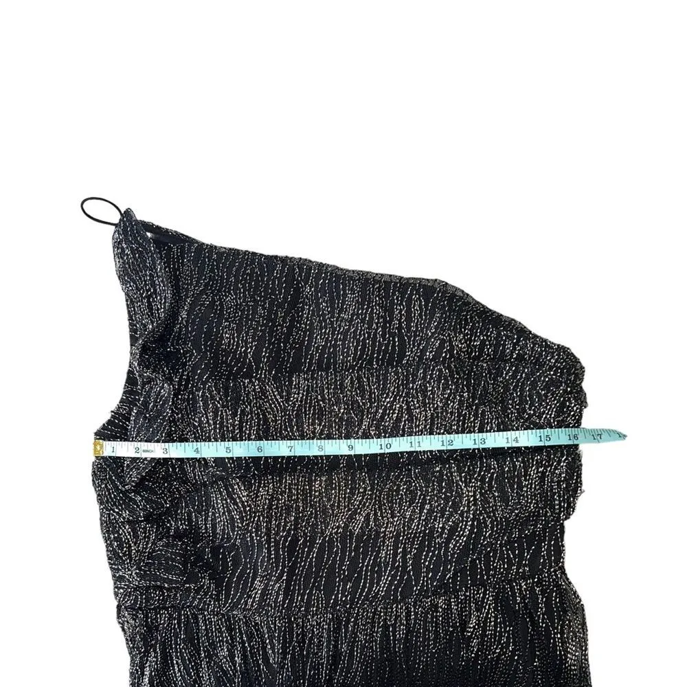 La Maison Talulah Starcrossed Lover Black Metallic One Shoulder Gown Size L Form - Image 13