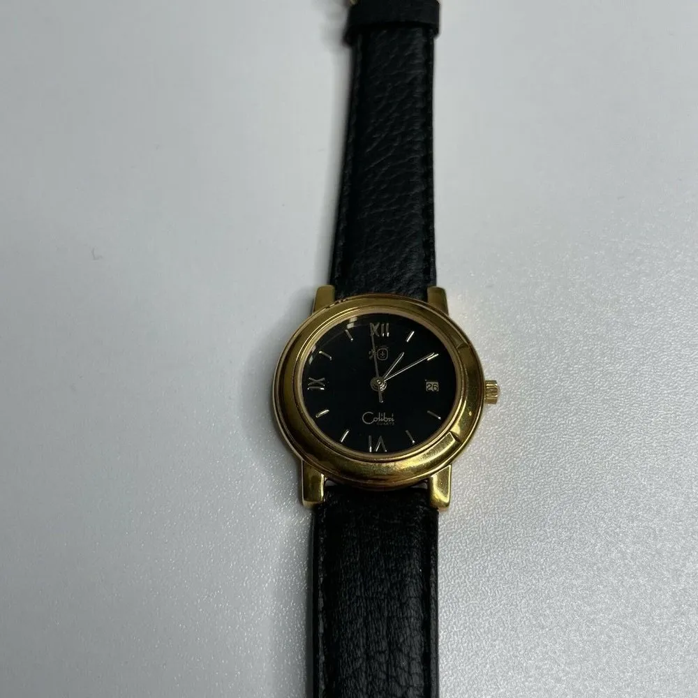 Vintage Colibri Wrist Watch Leather - Image 6