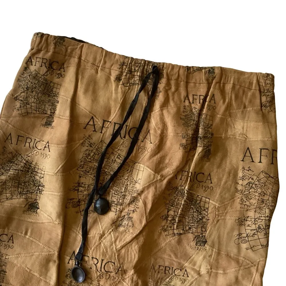 Ashro Genuine Leather AFRICA Maxi Skirt Tan - Image 3