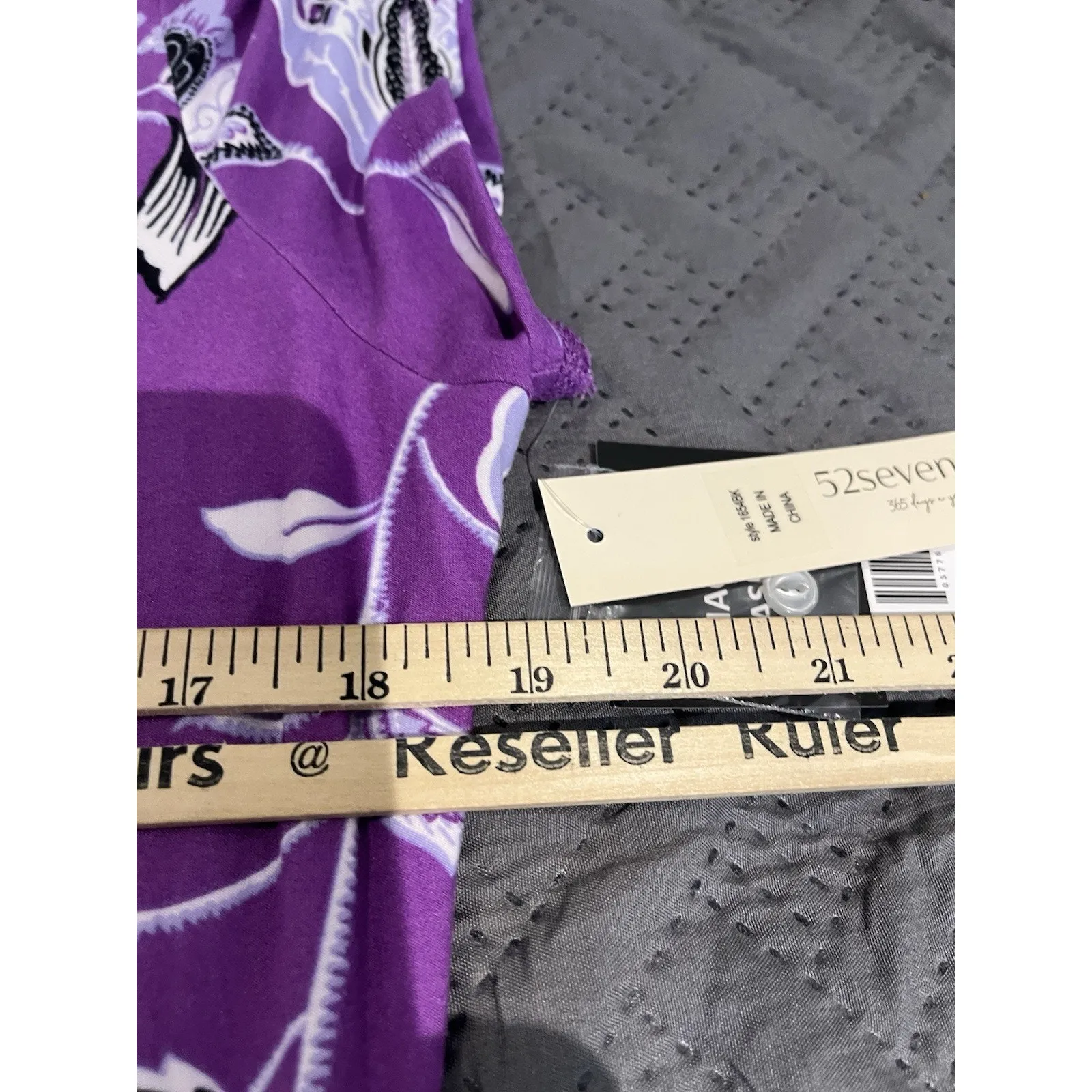 52 Seven Women's XL all over floral print purple nightgown NWT - Image 5