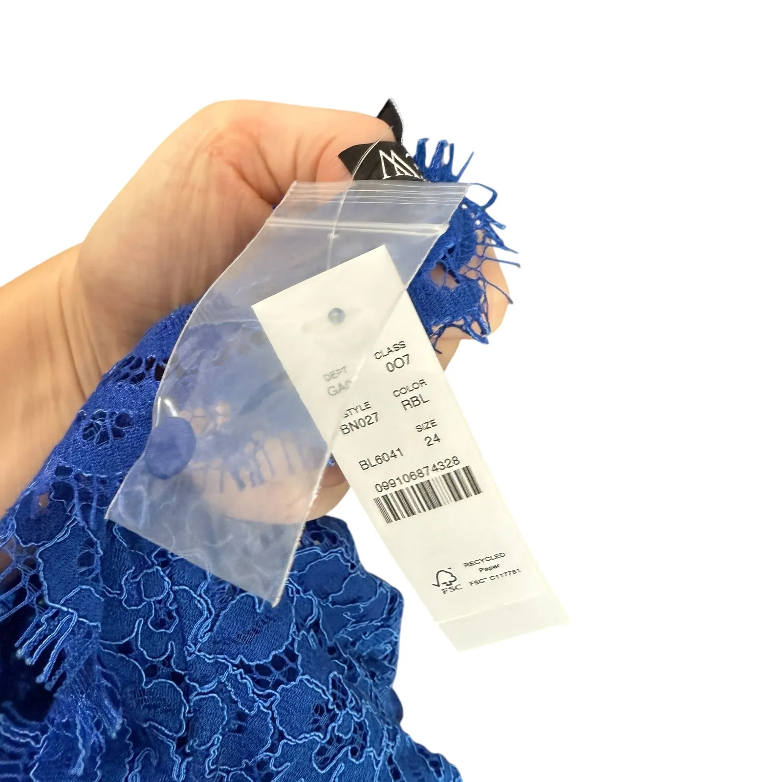 J Crew Scalloped Lace Mockneck Top Blue Preppy Work Office NWT Womens Size 24 - Image 9