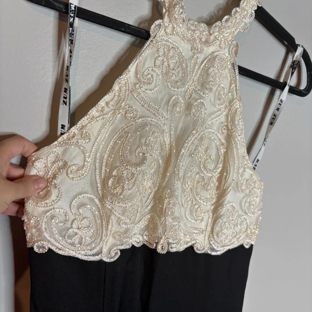 Vtg 90's high neck sequin formal dress - Image 2