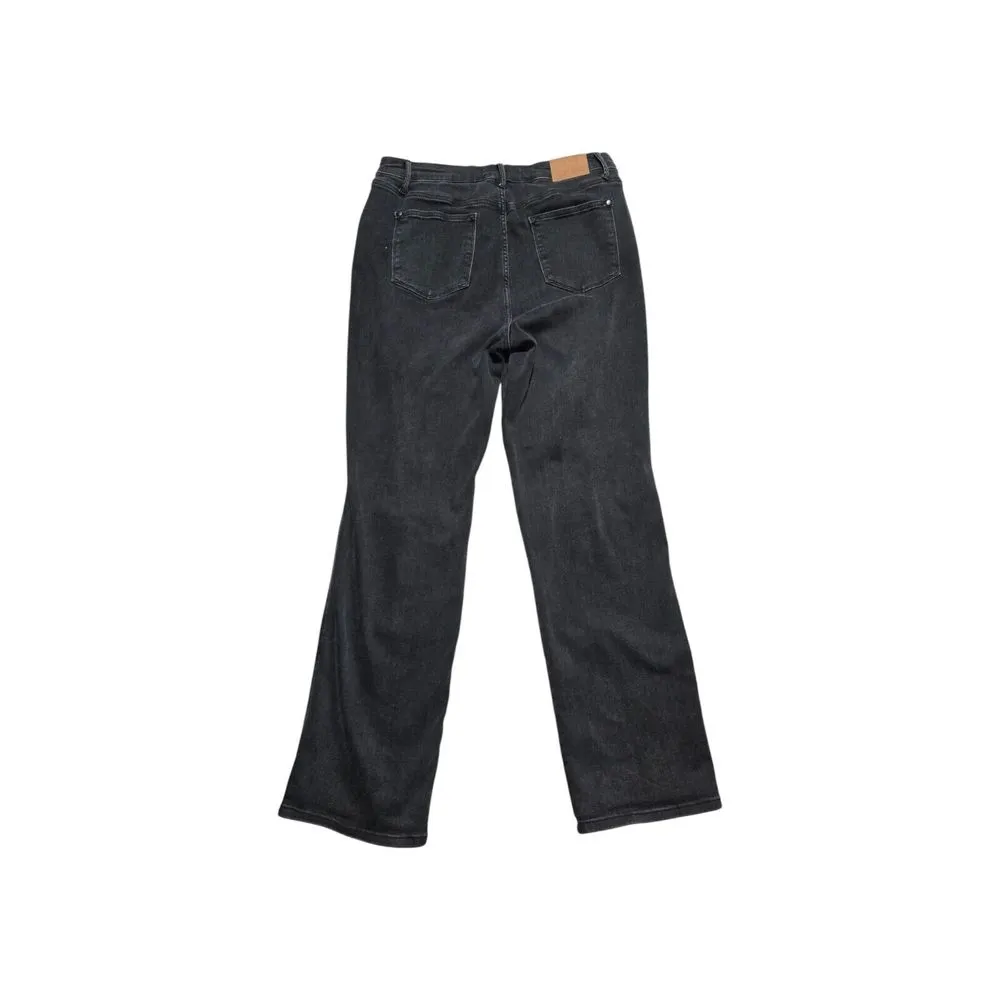 Judy Blue Rigid Magic High Rise 90s Straight Jeans Black Size 15/32 Distressed - Image 2