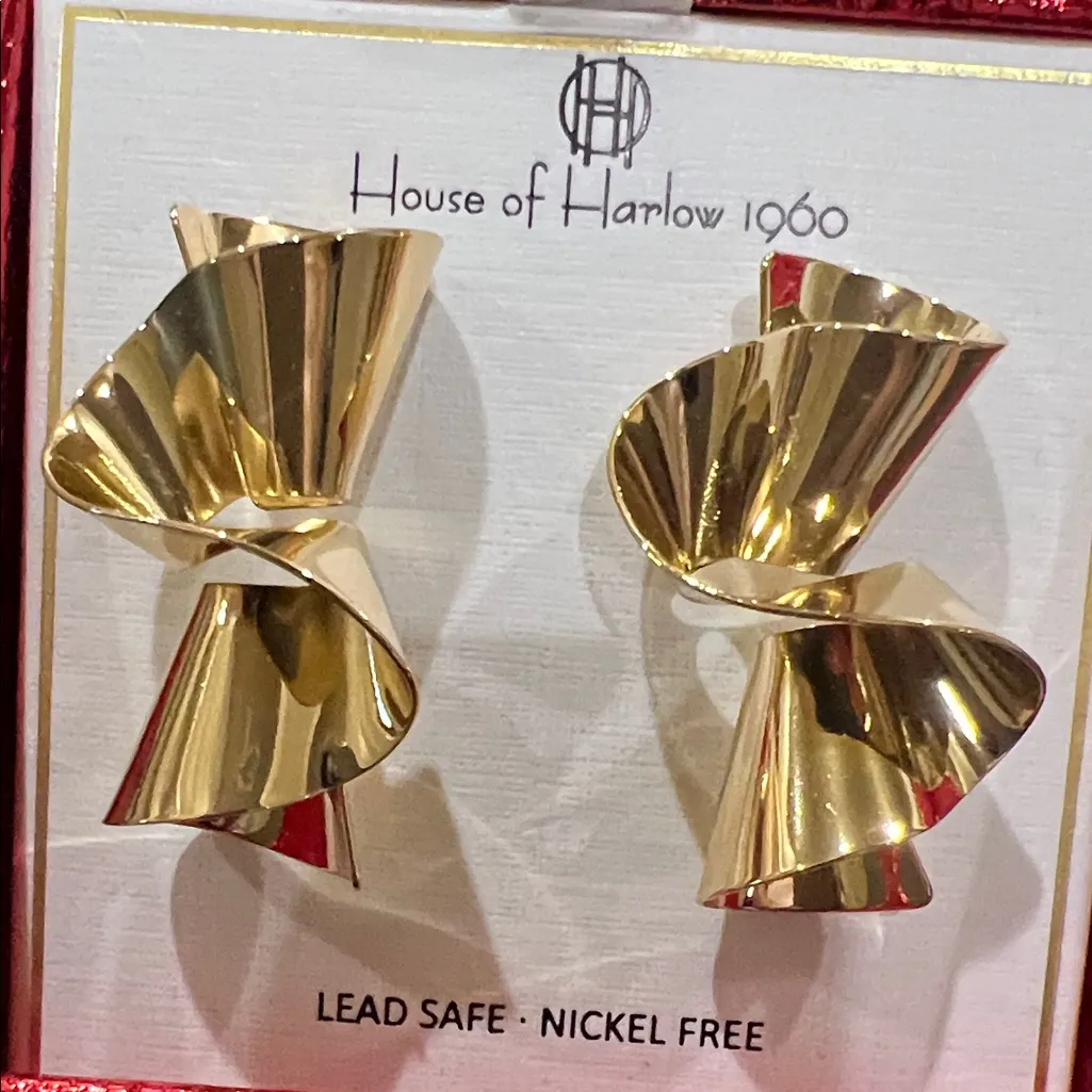 House of Harlow 1960 | Gold Ribbon Earrings - Image 7