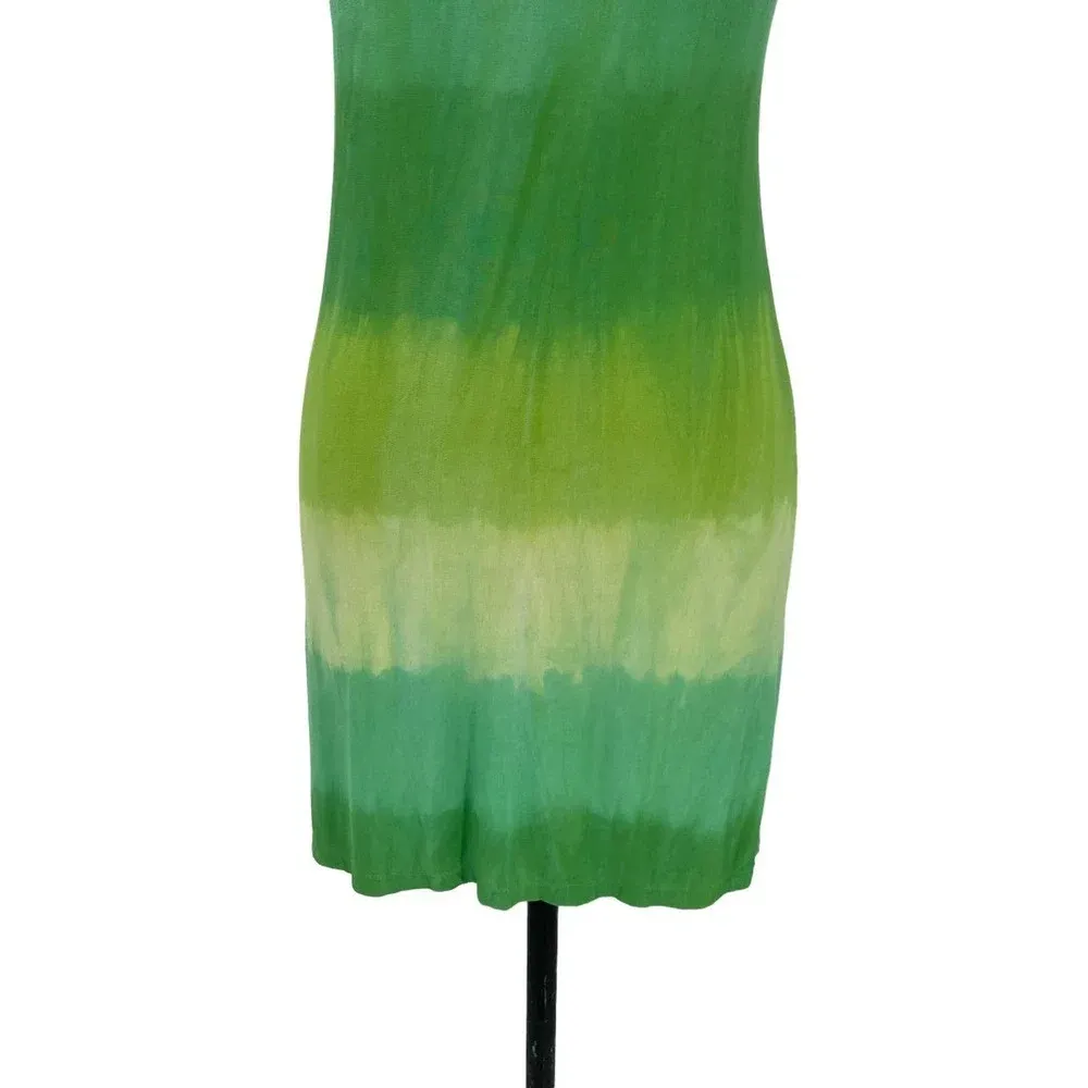 Cosabella Green‎ Ombre Dye Halter Jersey Dress Size Small - Image 3