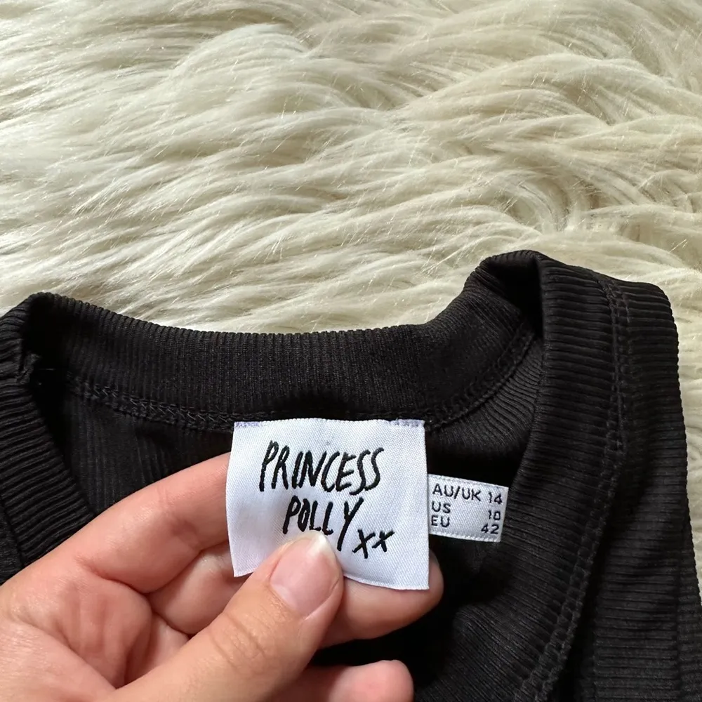 PRINCESS POLLY Mason Tank Top Black - Image 6