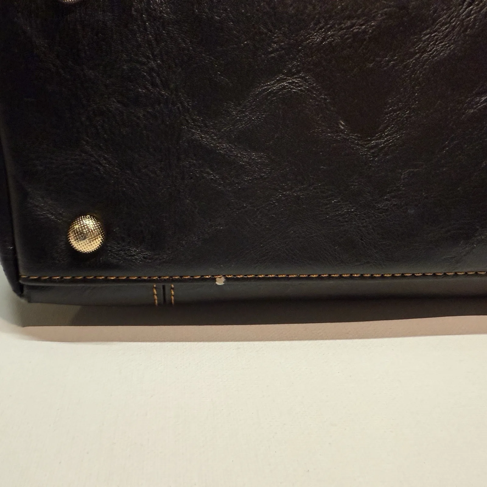 Carved Leather Retro Handbag Tote Purse w/ Floral Design - Image 7