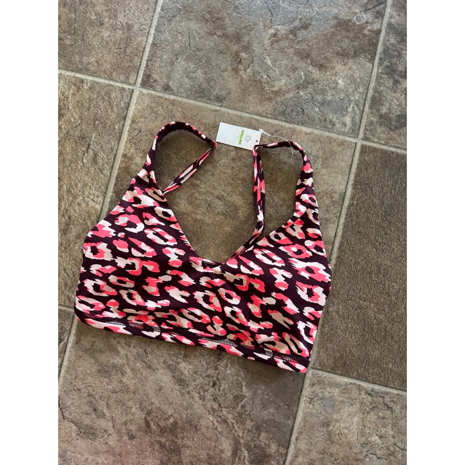 Offline By Aerie Goals Plunge Sports Bra Maplewood
Size Small - Image 5