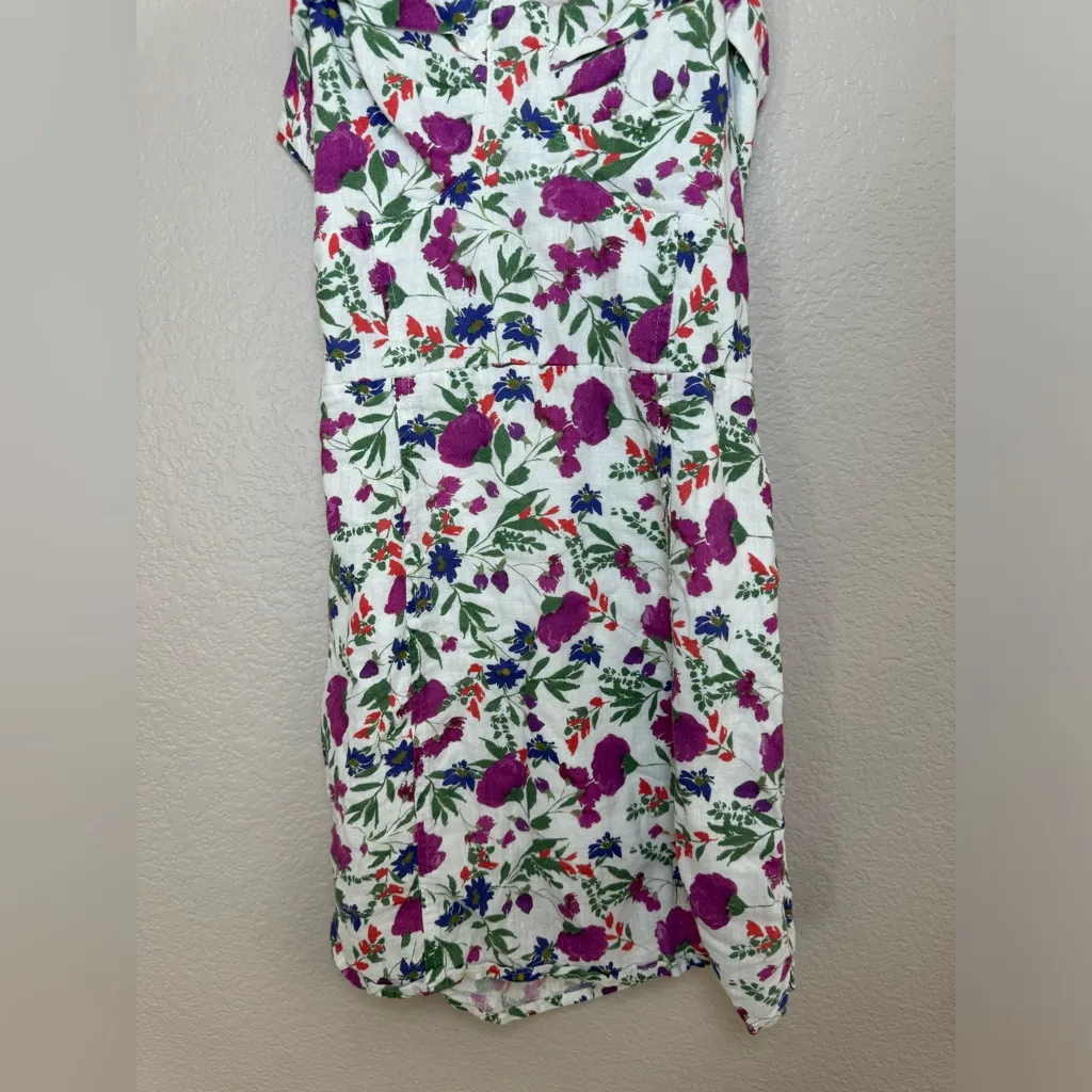 Vix Paula Hermanny Clover Yana Floral Mini Dress in White XS Linen Rayon - Image 11