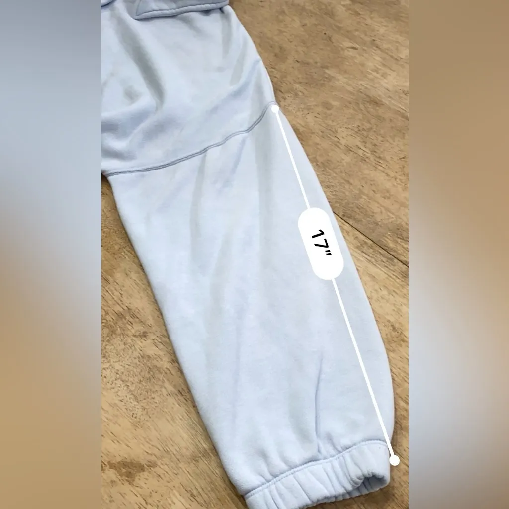 Aerie Fleece Of Mind‎ Women’s Large Sunset Blue Cropped Polo Sweatshirt - Image 14